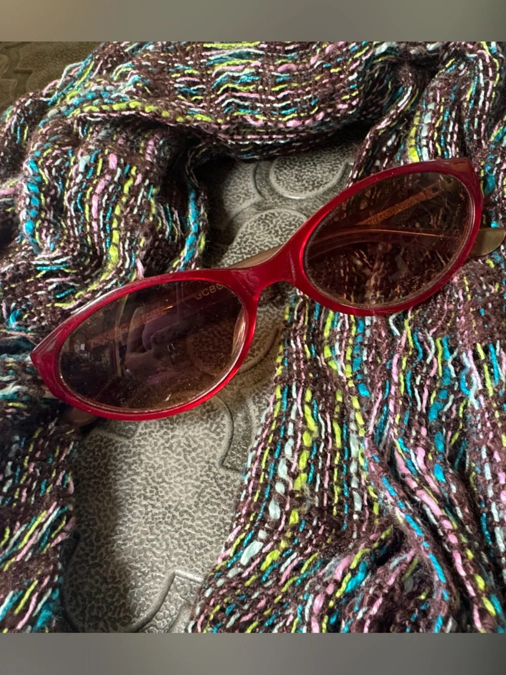 BCBGMaxAzria Red Cat-Eye Sunglasses